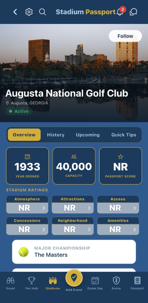 Augusta National Golf Club venue profile